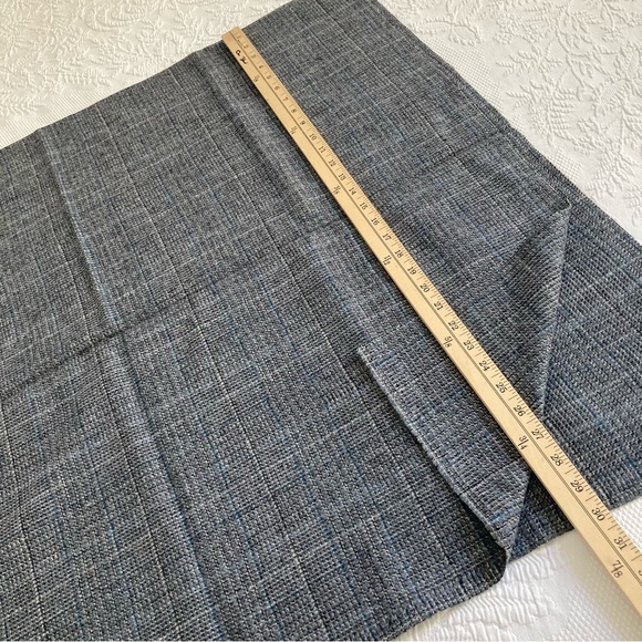 Vintage fabric 1 yard wool blend tweed suiting blue gray 70s luxury - Picture 5 of 8